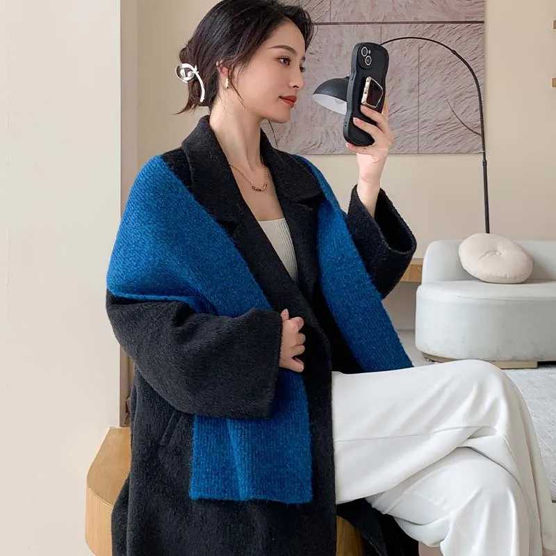 New Fashion Classic Warm Women Scarf Autumn Winter Elegent Imitation Cashmere Knitted Thickened Scarfves Female Thermal MufflerXJ250905