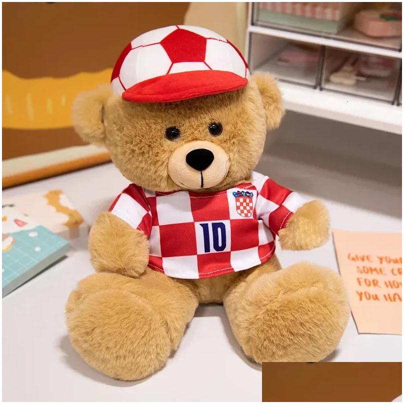 Plush Dolls 25Cm Cute Football Basketball Doll Teddy Sports Pillow Fun Shape Cushion Childrens Gift Cup Ball Toy Drop De Ot4Pm XJ260303