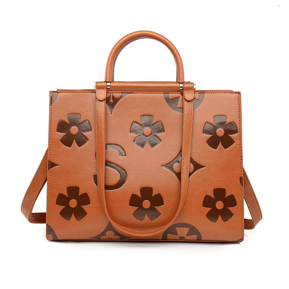 Tote New Fashion Commuter Large Capacity Women's Bag Embossed Letter Ladies Handbag Can Be Shoulder Crossbody