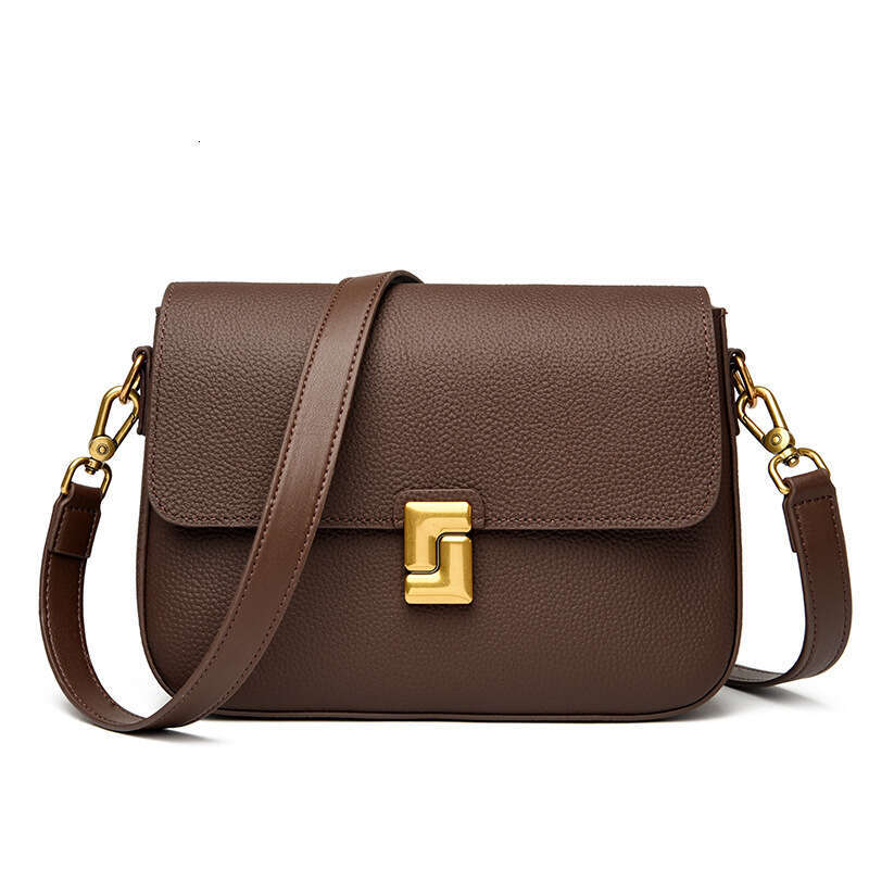 Genuine Leather Women's 2024 New Crossbody Ladies Commuting Shoulder Tofu Small Square Cowhide Bag