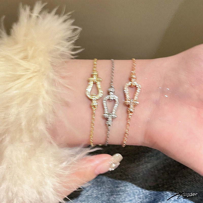 Gold Tone Textured Charm Bracelet With Chunky Chain Trendy Romantic Jewelry Gift For Her High Quality And Bold ddmydec Accessory ddmydec