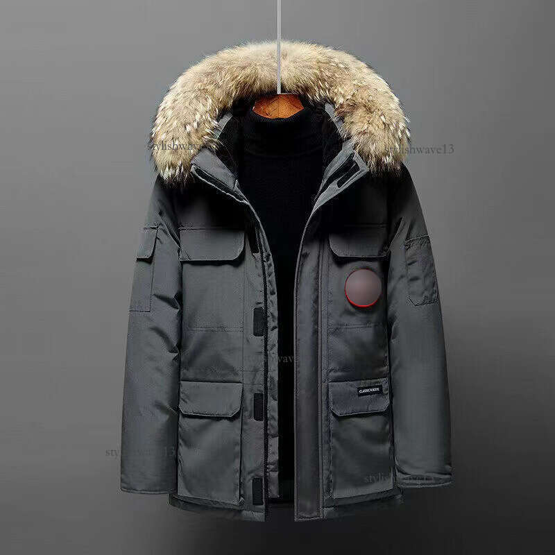 Canada Jacket 2025 New Down Jacket canadalys gooselys Winter Men's Mid-Length Couple Outdoor Thickened Workwear Canadian jacket Warm Cold-Proof Coat Trendy 8de