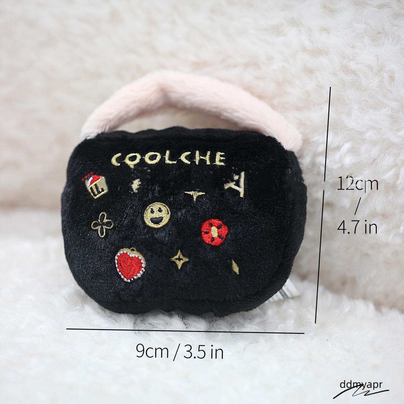 Exquisite Embroidery Chewy Bone, Handbag, Plush Funny Parody Dog Toys ddmyday With Interactive Squeaker, Stimulating Pet Enrichment, Safe Materials Fo