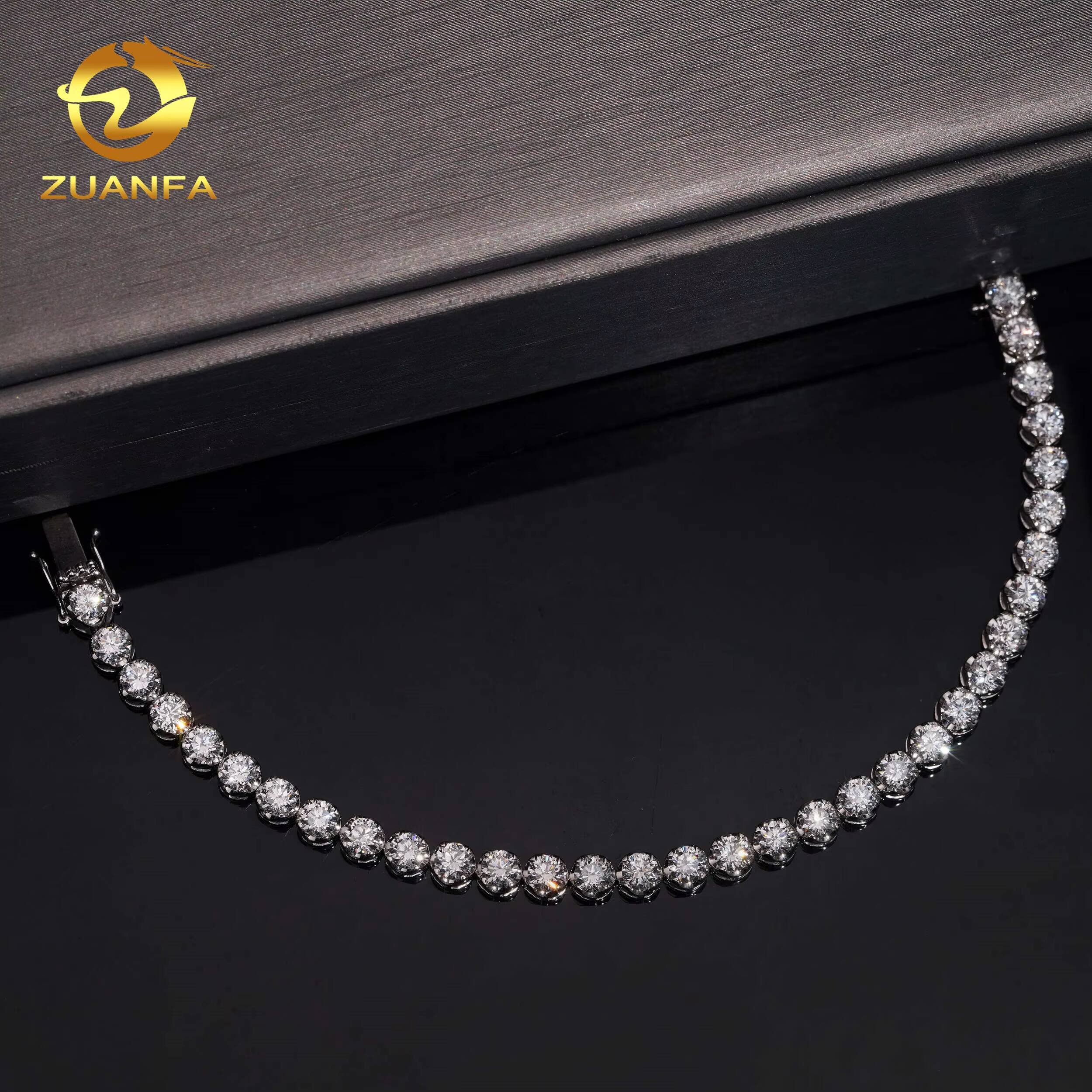 Fashion Jewelry Unisex Luxury IGI Certificate 18k Real Gold Lab Grown Diamond Tennis Bracelet