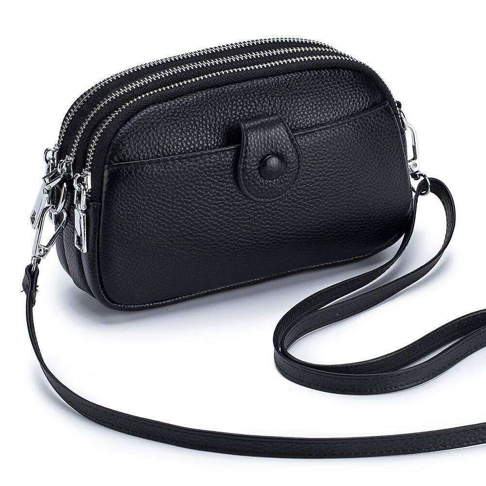 Fashion Cellphone Shoulder Women Cow Leather Cross Body 2023 Handbag Card Holder Large Capacity Wallet Mummy Satchel Bag