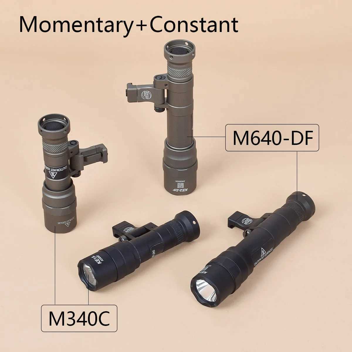 Tactical M340 M640 Strobe Flashlight M340V Led Scout Light 20mm Picatinny Rail with M LOK Mount Airsoft Hunting LampXJ250905