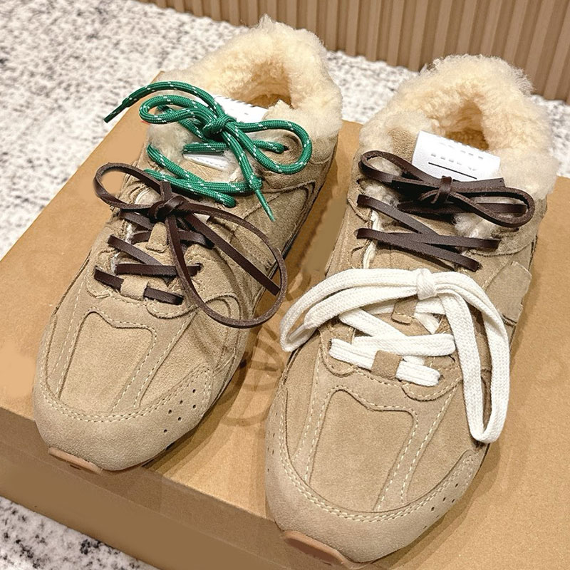 530 SL suede sneakers designer winter casual shoes luxury womens sneakers anti slip wear resistant rubber sole sneakers tongue printed with sign sports shoes