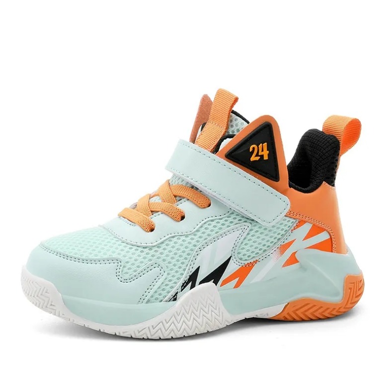 Children's Basketball Shoes 2024 Spring/Summer New Boys' Training Shoes: Big Kids Mesh Breathable Youth Sports Shoes Z 9.2-1