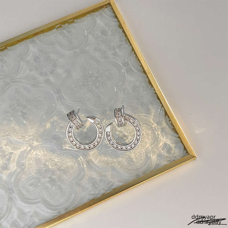 Dhcollections Stylish Hoop Earrings Dazzling Metal Round Shape Statement Jewelry For Women ddmyday