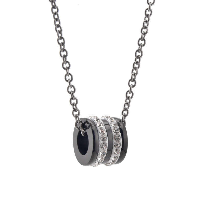 DH collections: Titanium - steel Cylindrical Korean - style Couple Pendant Trendy Collarbone Chain