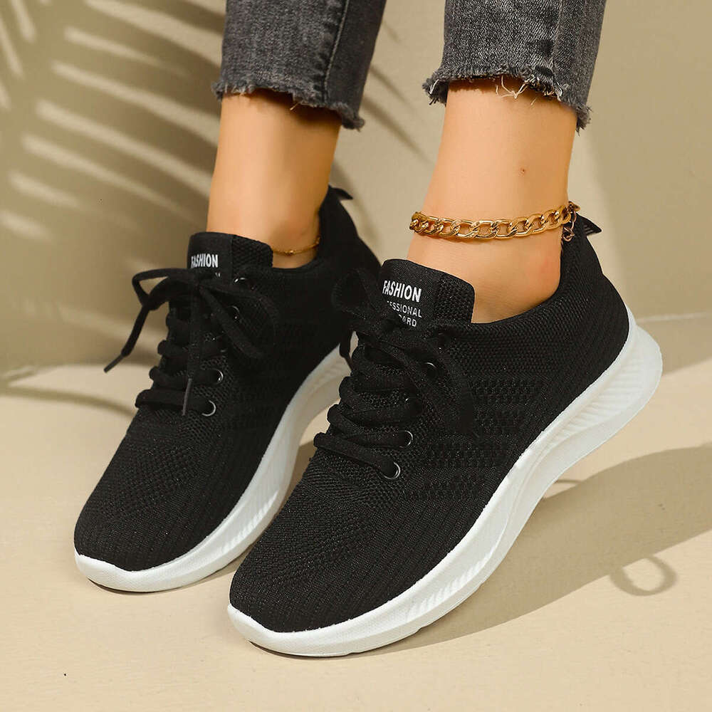 Designer Shoe 36-41 Plus Size 2025 New Flyknit Mesh Women's Sports Breathable Casual Non-slip Wear-resistant Mom Running Shoes