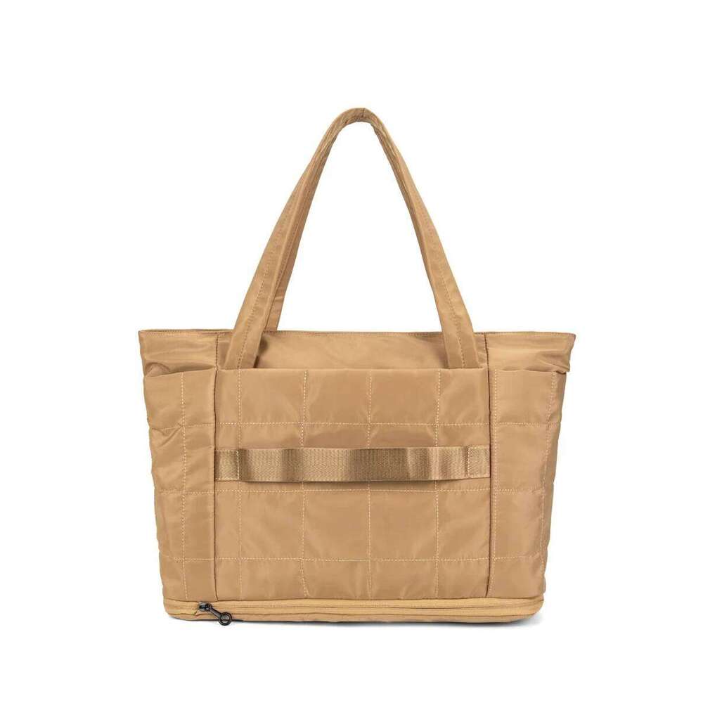 Expandable Lightweight Tote Bag For Women Fashion Designer Puffer Handbag Female Quilted Shoulder Bags for Work Beach Travel