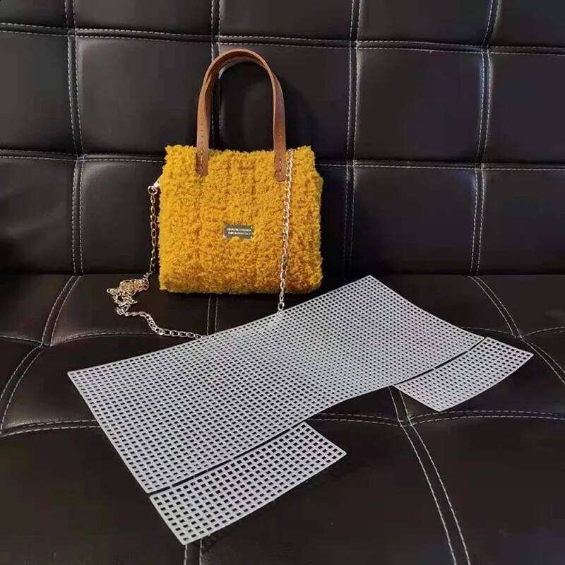 Knitting Weaving Plastic Mesh Sheet DIY Sewing Woven Purse Making Supplies Crochet Projects Bag Accessories 240725