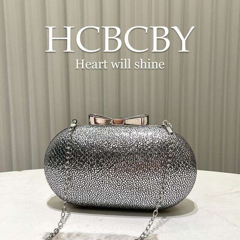 Sier Glitter Elegant Clutch Bag - Women's Formal Evening Purse With Rhinestone Embellishment