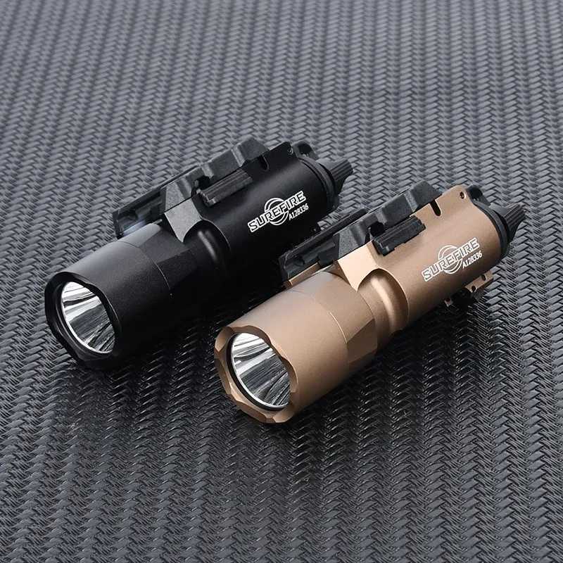Tactical SF Surefir X300U X300 Ultra XH35 Metal Pistol Gun Strobe LED Light Fit 20mm Rail Airsoft Weapon Hunting FlashlightXJ250905