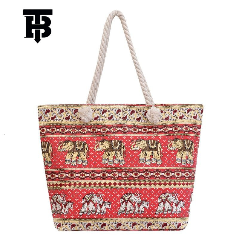 TB BHULAMTE Designer Luxury Bag Bag Cross-border New Canvas Large Capacity Tote Bag Ethnic Style Striped Thick Rope Shoulder Bag For Work Commute Hand