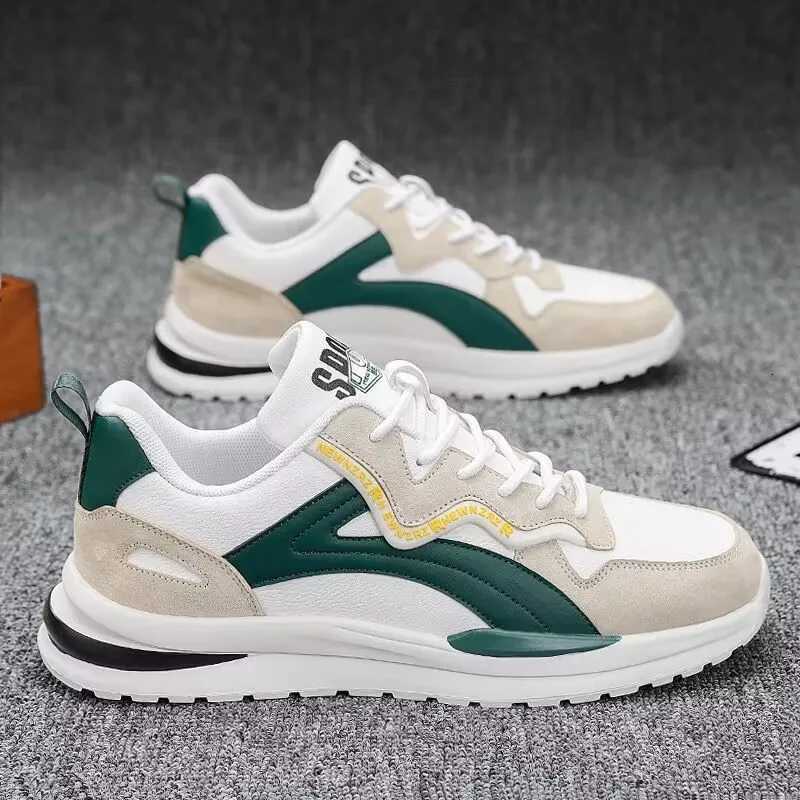2025 Spring and Autumn New Mens Shoes Leather Low Cut Fashion Trendy Running Sports Mens Casual Trendy Shoes Vulcanized Shoes Z250905