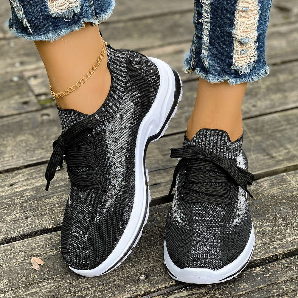 2025 New Flyknit Couple Style Breathable Casual Women's Shoes Designer Shoe Soft Sole Lightweight Hot