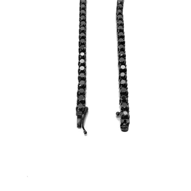 Hip Hop VVS Moissanite 3mm Tennis Chain Simple Style Bling 925 Sterling Silver Luxury Fine Jewelry Green Tennis Necklace