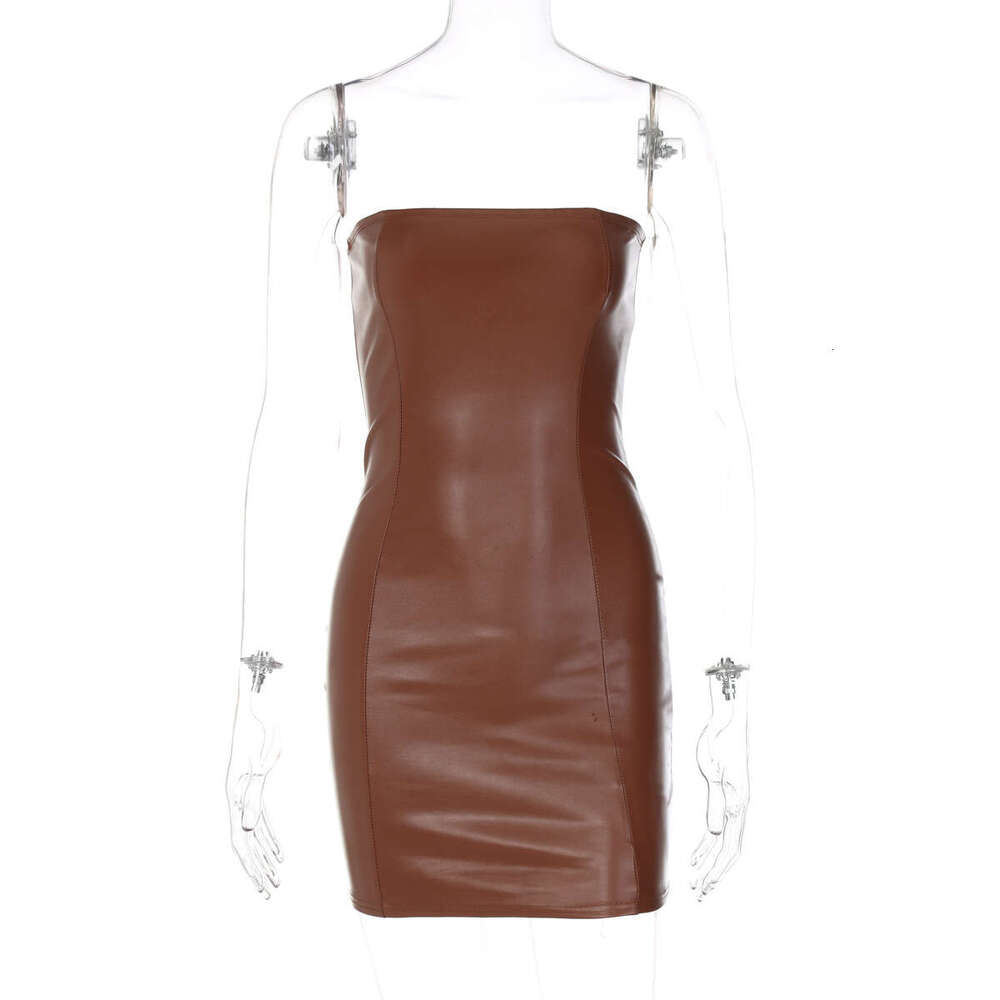 Women's Fashion 2025 New Spring Sexy Solid Color Strapless Elegant Dress for Women Trendy