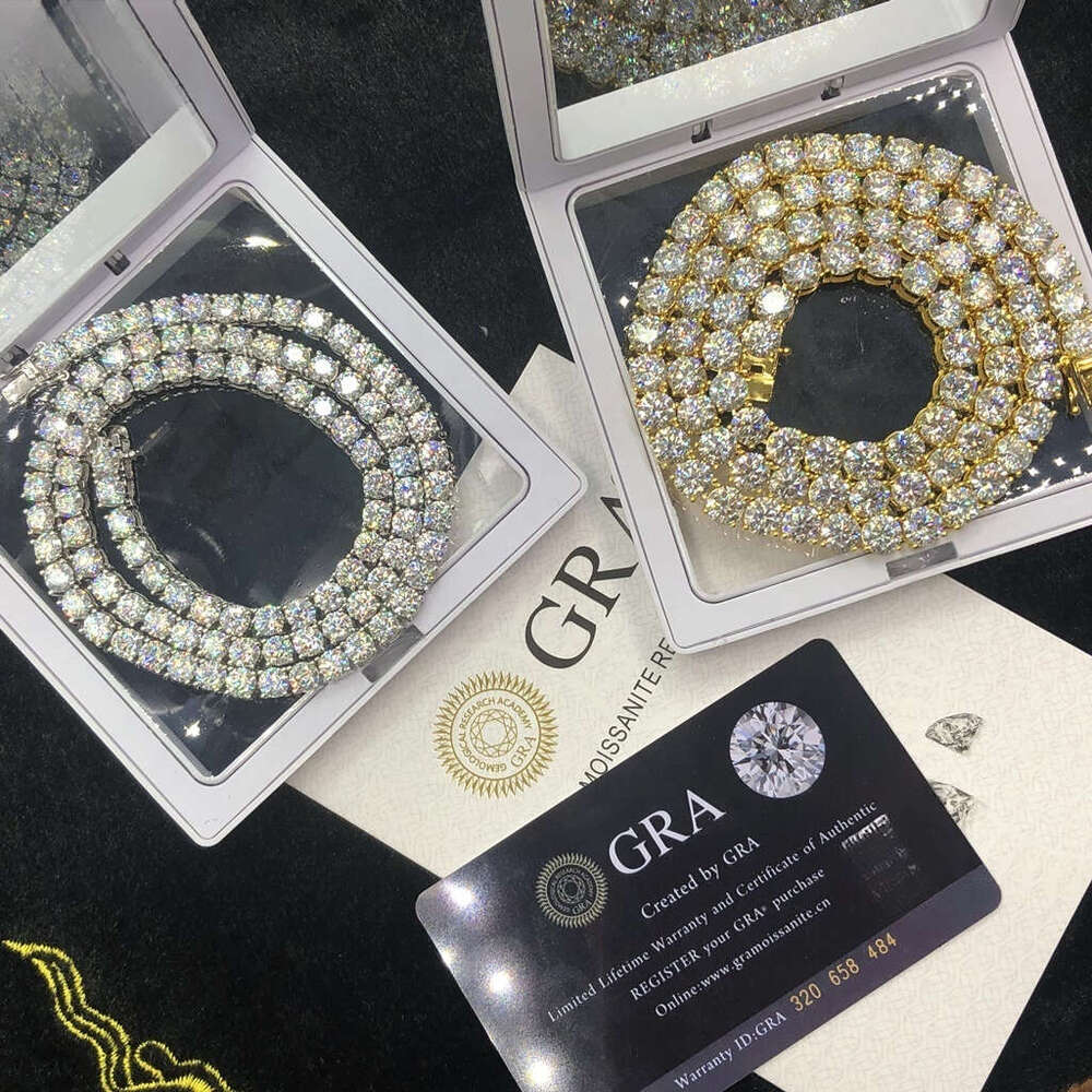 3mm x 4mm VVS grade diamond oval tennis bracelet. Silver brand gold Muslim stone chain. Trendy fashionable jewelry.