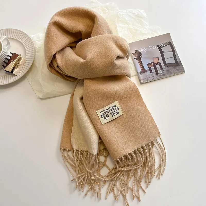 Double Sided Faux Cashmere Scarf Women Winter Warmth Unisex Lightweight Long Neck Wr Versatile Neutral Color Cozy EverydayXJ250905