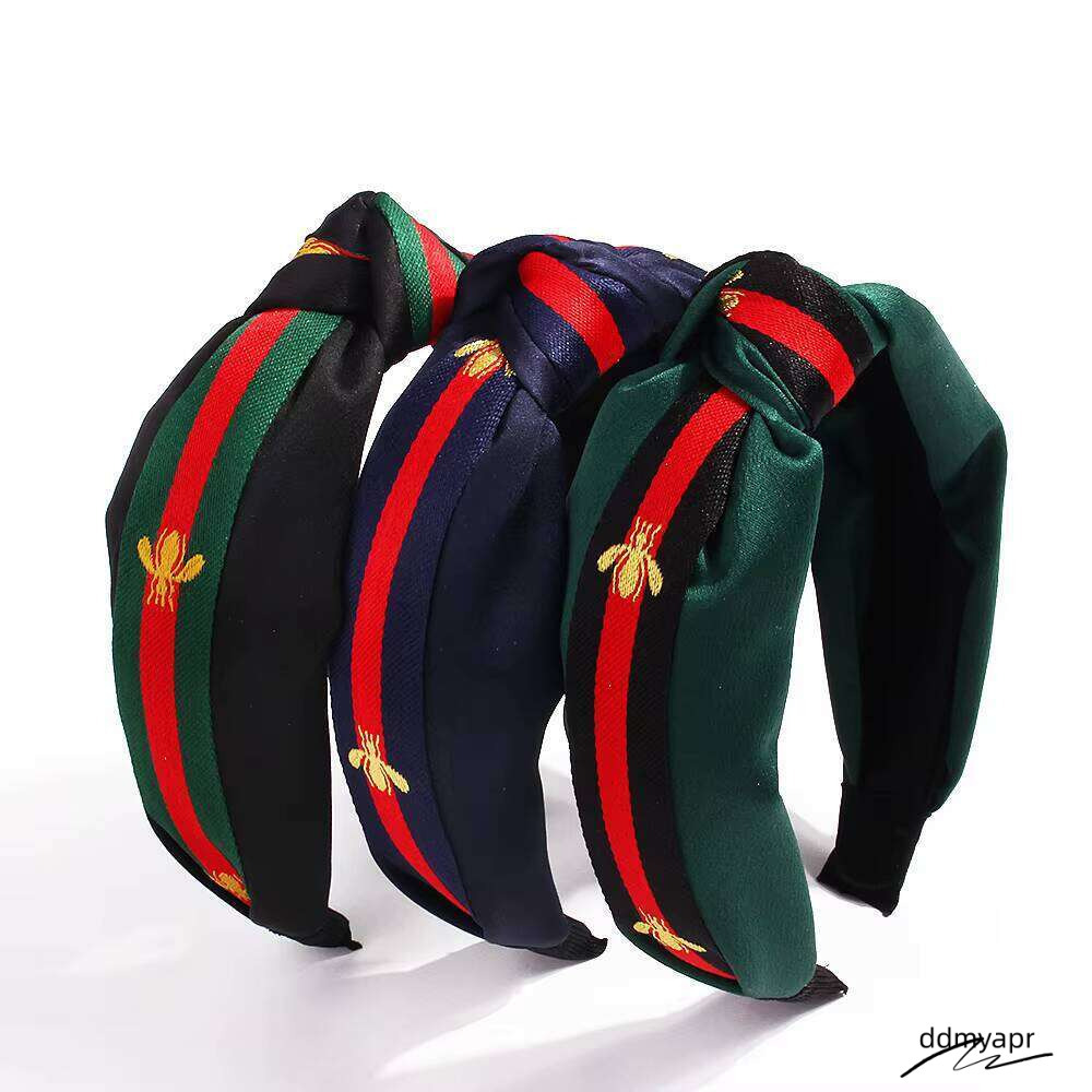 Dhgadgets Headband - Wide Fabric Knot Headwrap With Bee ddmyday Charm (12 Colors) For Women Girls Fashion Hair Accessories ddmyday