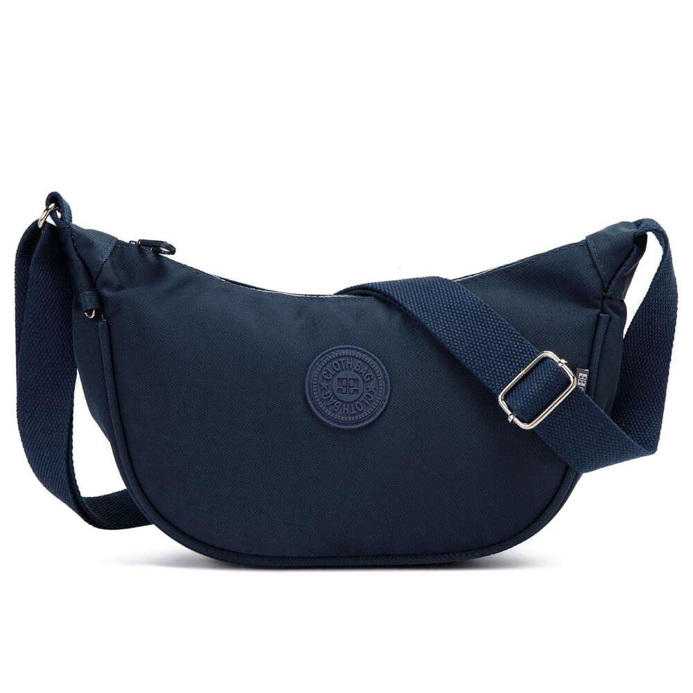 Simple Style Dumpling Water-Resistant Nylon Single Shoulder Crossbody Bag