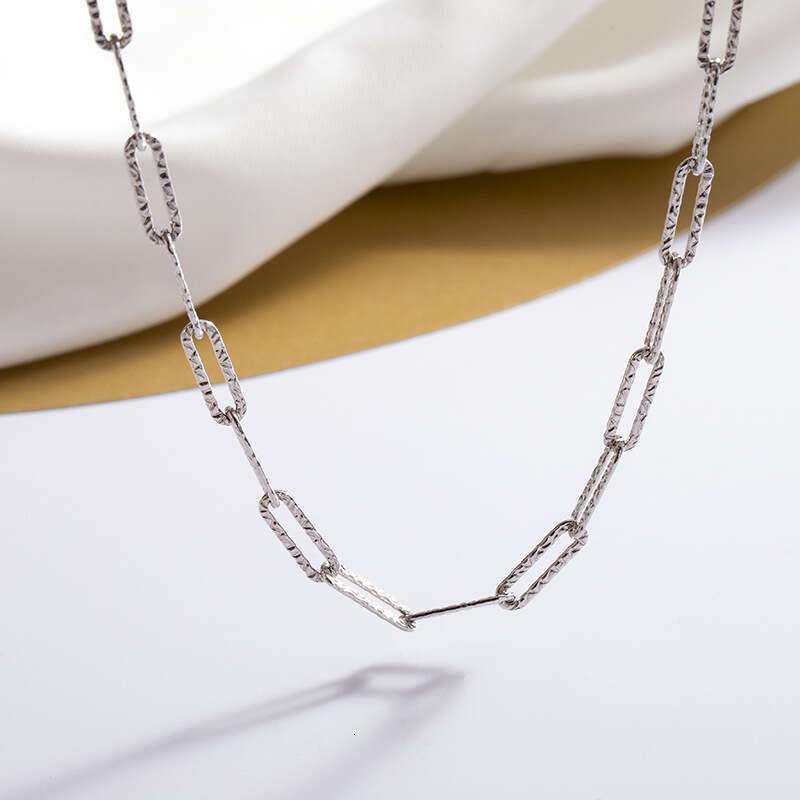 DH collections: S925 Silver Shimmering Square Geometric Necklace for Women