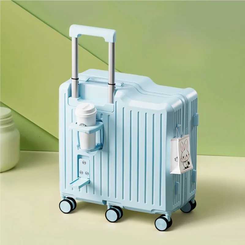 Portable Seat Luggage 20Inch 22Inch Durable Combo Lock SuiTCase Travel Storage Case Reinforced Frame Family Road Trips Z250905