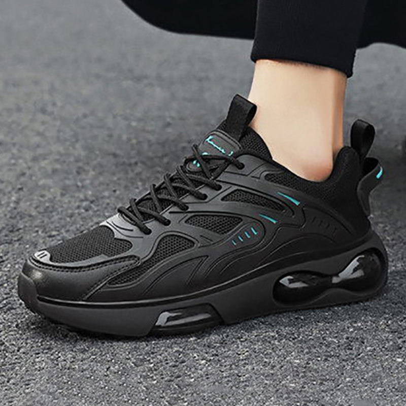 Fashion Leisure running shoes Teenagers trainers in Spring and Autumn Black Mesh Breathable Anti-skid Enhancing Runing mens sneakers Size 39-44