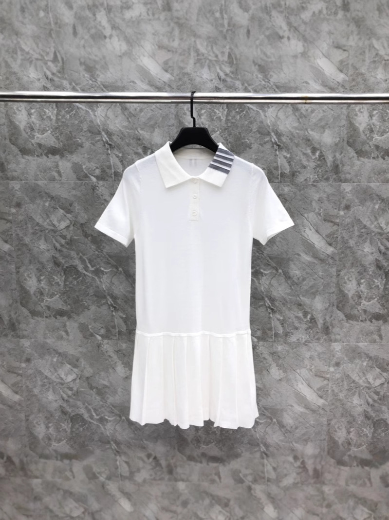 F22016 New collar four bar knitted dress long dress casual fashion comfortable versatile slim short skirt