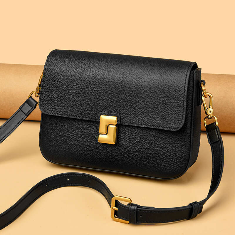 Genuine Leather Women's 2024 New Crossbody Ladies Commuting Shoulder Tofu Small Square Cowhide Bag