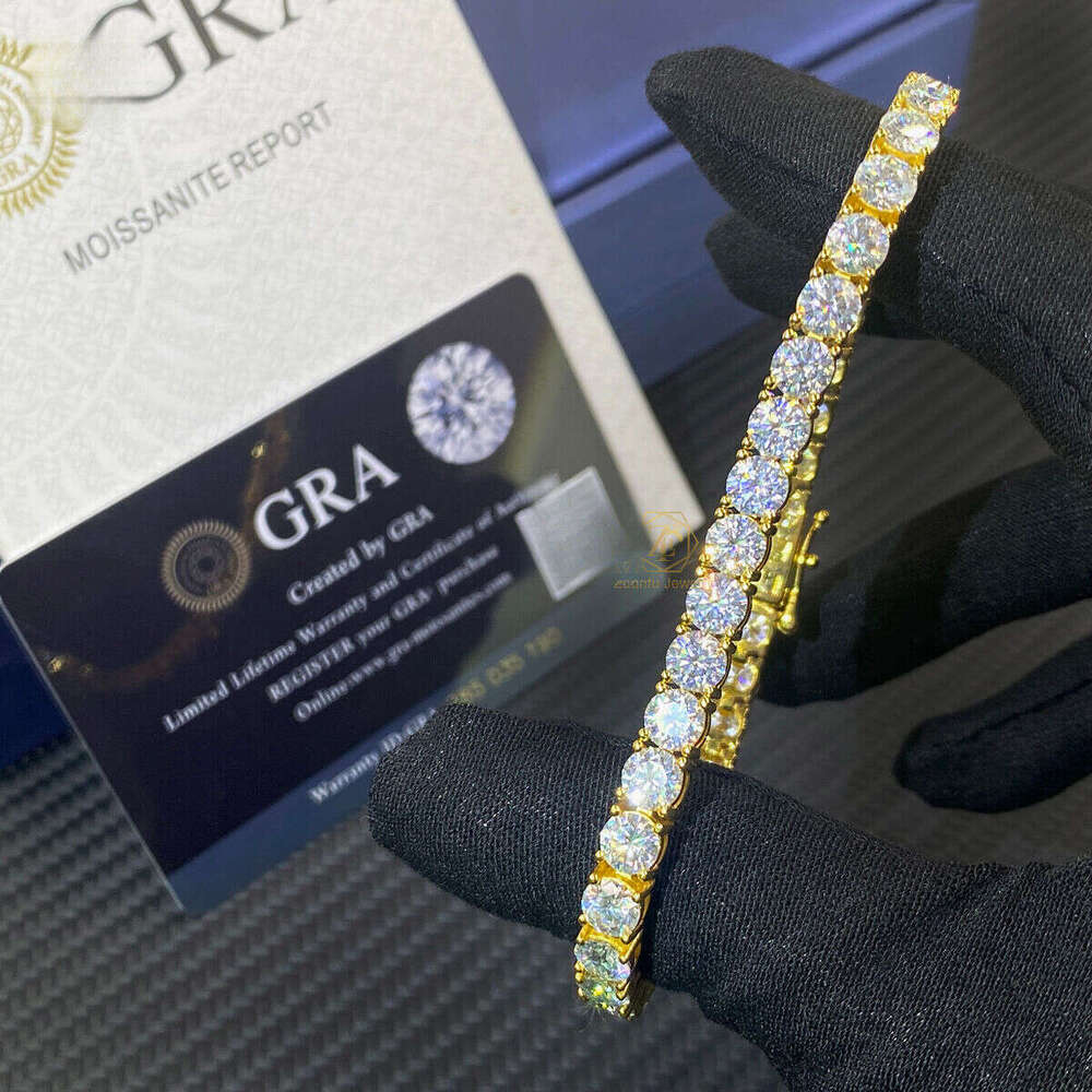 Hip Hop Jewelry High Quality VVS Sier 2mm 3mm 4mm 5mm 6.5mm Moissanite Tennis Chain Necklace