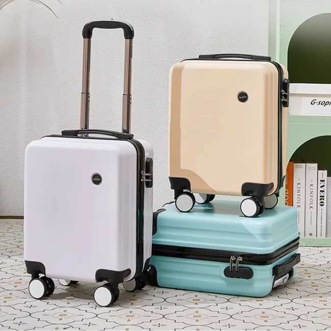 14Inch Small Luggage Can Go On The Plane Without Checking With A Password Lock Leather Suitcase Travel Trolley Case Z250905