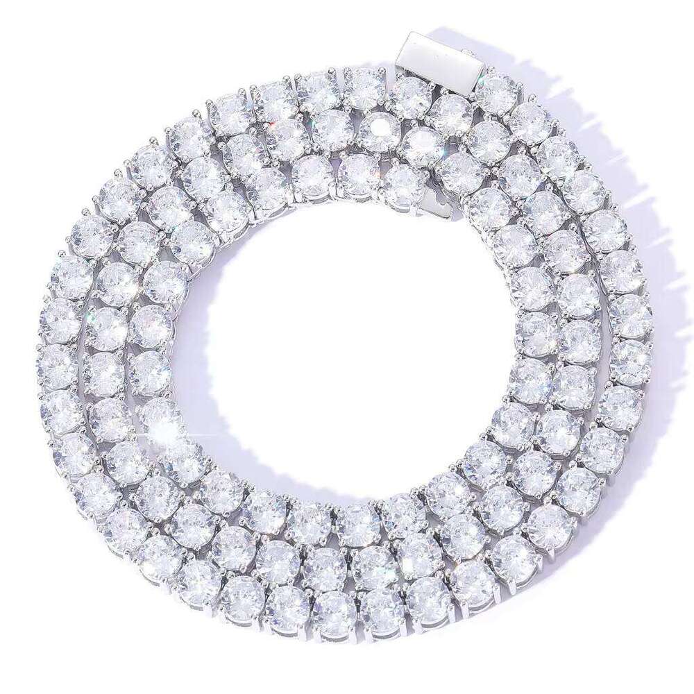 Men's Stylish Moissanite Tennis Chain Necklace and Bracelet Set Unique Sier Cuba VVS Ice Out Pop Jewelry Style