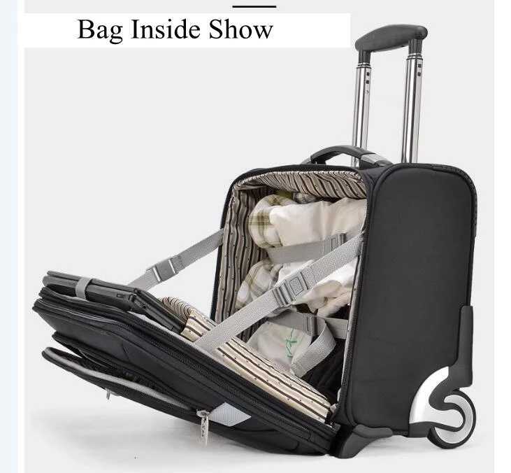 Men Rolling Trolley Suitcase Carry on Travel Trolley Bag Wheeled Luggage Bags Men Spinner Suitcase Men Carry On hand Luggage bag Z250905
