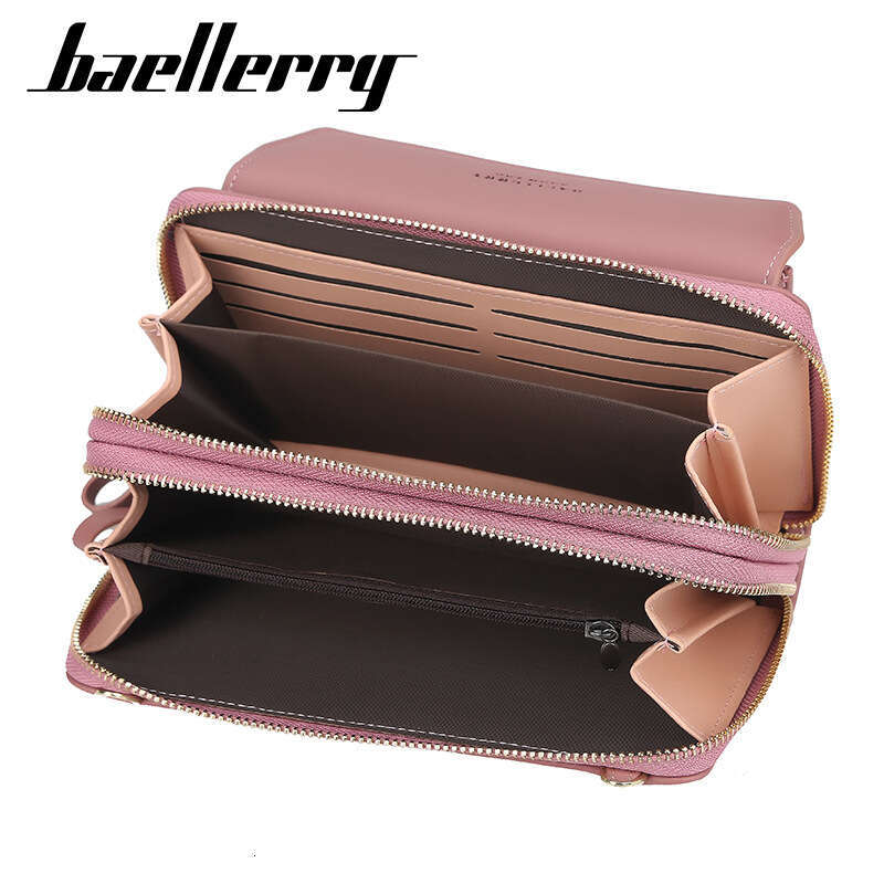 Baellerry New Women's Crossbody Korean Fashion Large Capacity Wallet Versatile Zipper Phone Bag