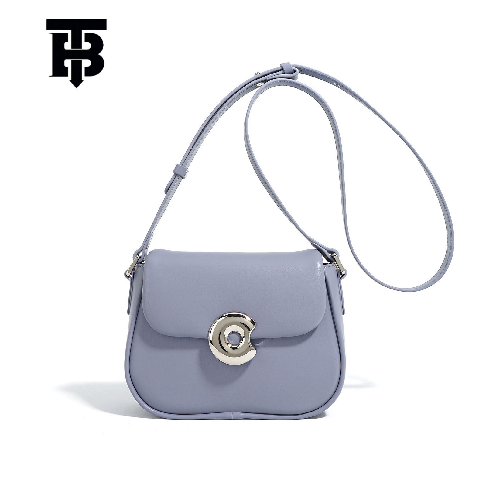 TB BHULAMTE Designer Bag New Genuine Leather Saddle Bag Crossbody Trendy Bag Niche Luxury Bag Texture Shoulder Bag Commuter Versatile Phone Crossbody 