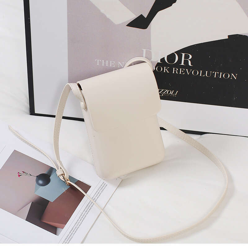 2025 New Fashion Versatile Vertical Square Korean Style Shell Texture Phone Commuter Crossbody Small Bag