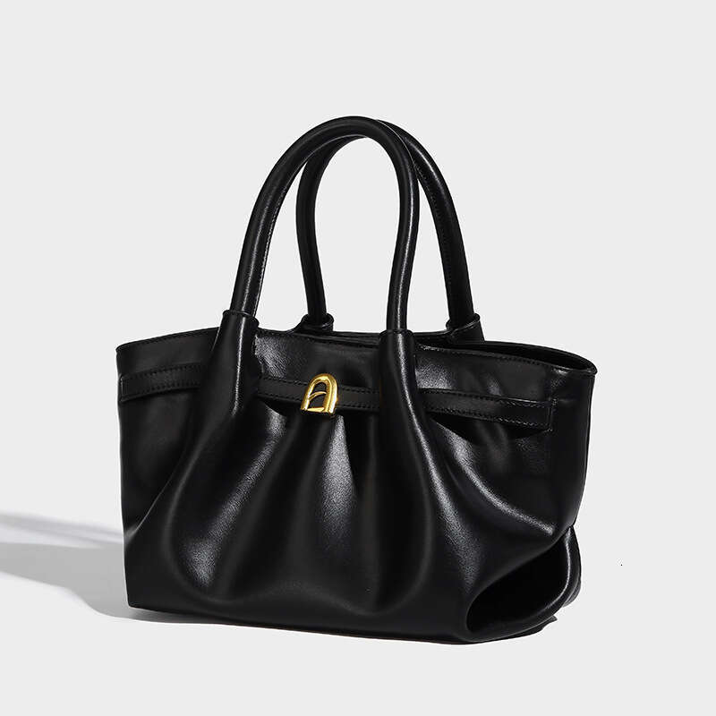 DHEssentials 2025 Winter Dumpling Bag, Minimalist Design, Small PU Crossbody, Underarm Handbag, Black/Red/Brown