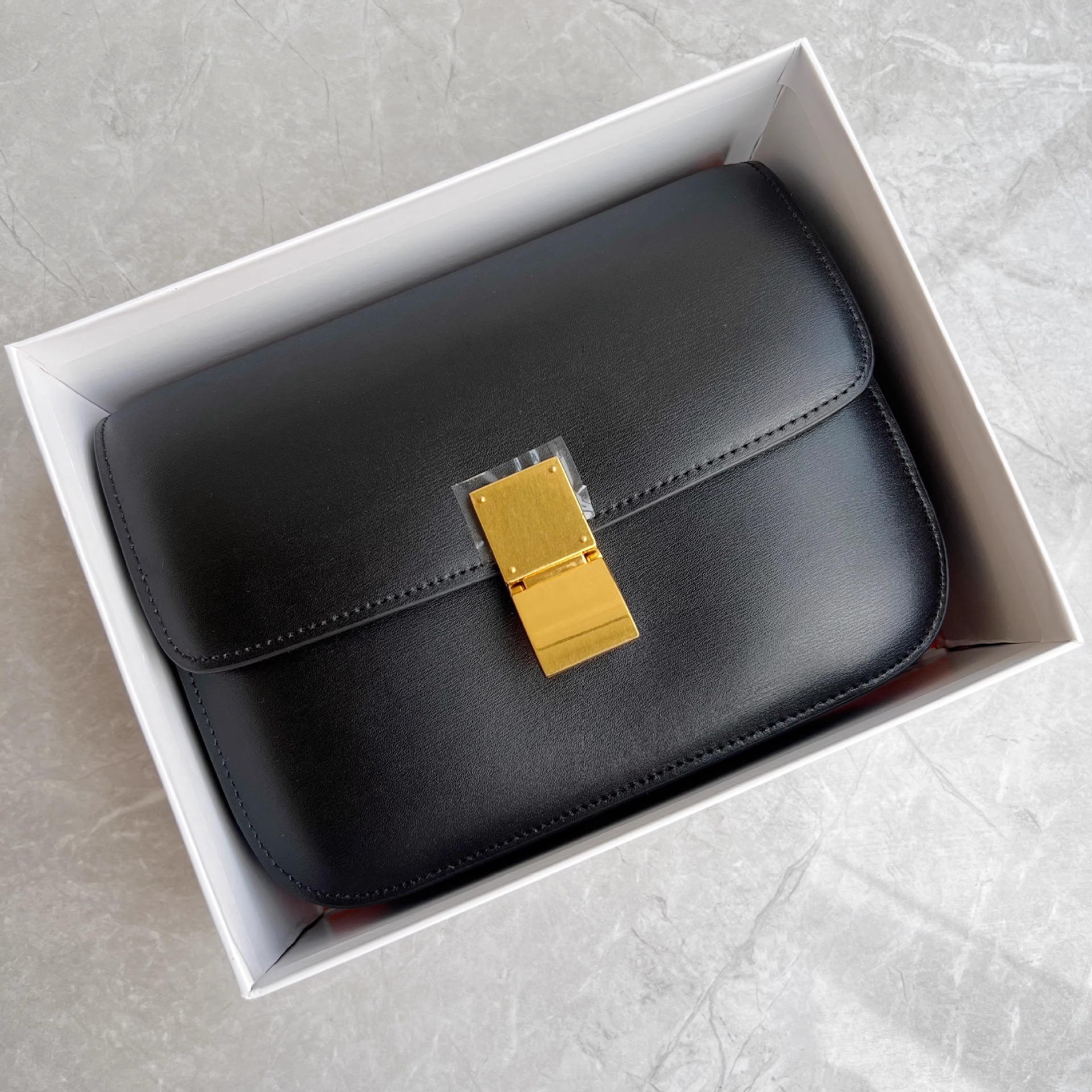 Genuine Leather Women's Box Tote Bag Small Square Bag Light Luxury Niche Women's High-end Shoulder Crossbody Bag be