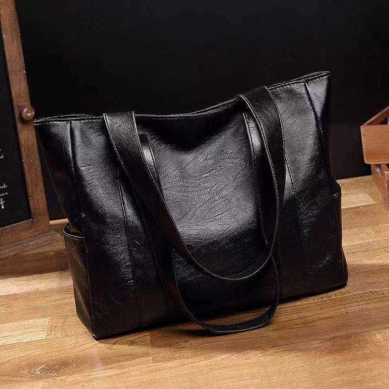 for Women 2024 New Korean Style Large Capacity Versatile Tote Handbag Soft Leather Women's Shoulder Bag