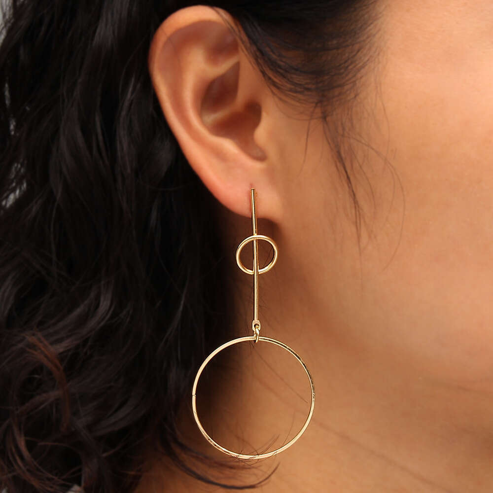 Limeng Jewelry Fashion Personality Hoop Earrings Exaggerated Hollow Sexy Geometric Ear Accessories
