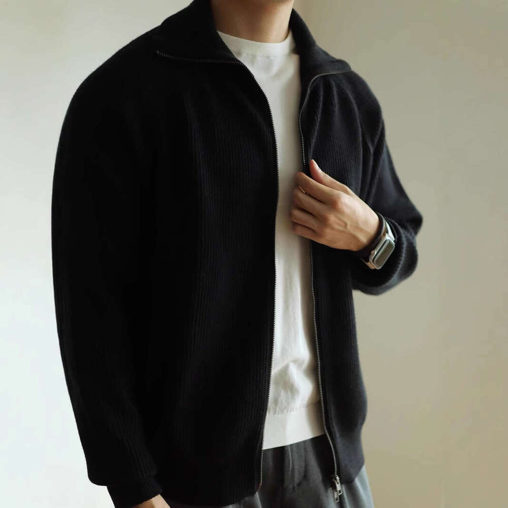 Men's sweater cardigan Casual Knitted Cardigan Sweater Men's 2025 Autumn Winter New Loose Trendy Zipper Jacket Top