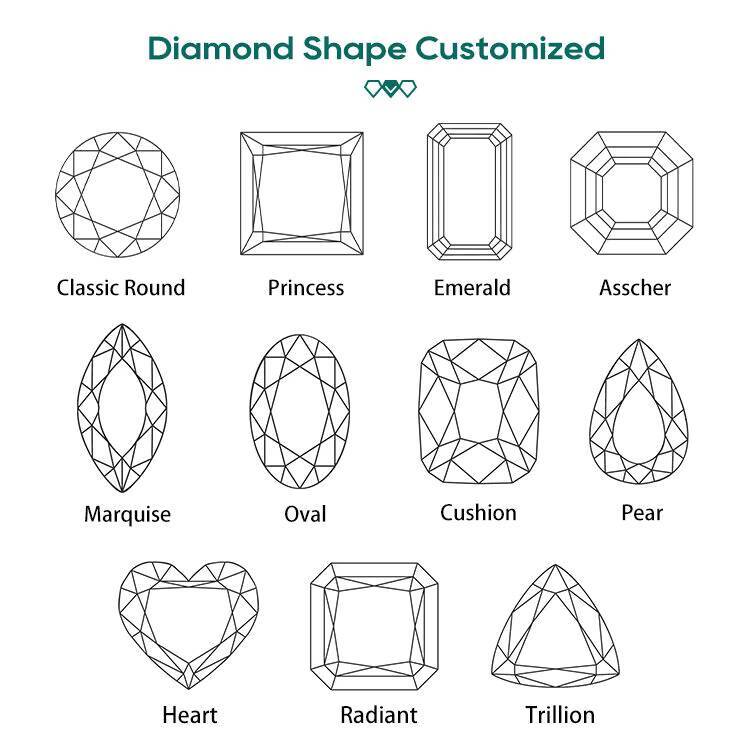 Factory Price Lab Grown Princess Cvd Loose Gia Diamond Hpht Lab Princess Cultivate Diamond