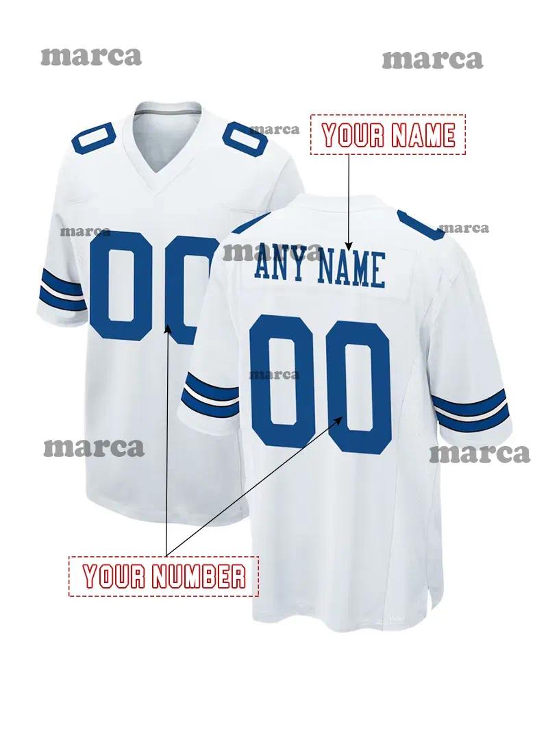 Ceedee Lamb 88 Dak Prescott 4 Trevon Diggs 7 Micah Parsons 11 Jake Ferguson 87 22 E.Smith Aubrey Personalized Customized Football Jerseys Custom Any Number Letter08