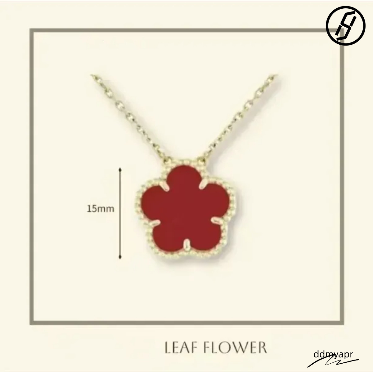 Four Leaf Clover High Quality Pendant ddmyday Necklace Pearl Mother Plated Gold Necklaces For Women Girl Valentine's Day Engagement Designer Jewe