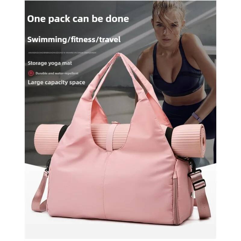 New Women Large Capacity Yoga Fiess Travel Swimming Handbag Shoulder with Shoe Compartment Dry and Wet Storage Bag high-quality