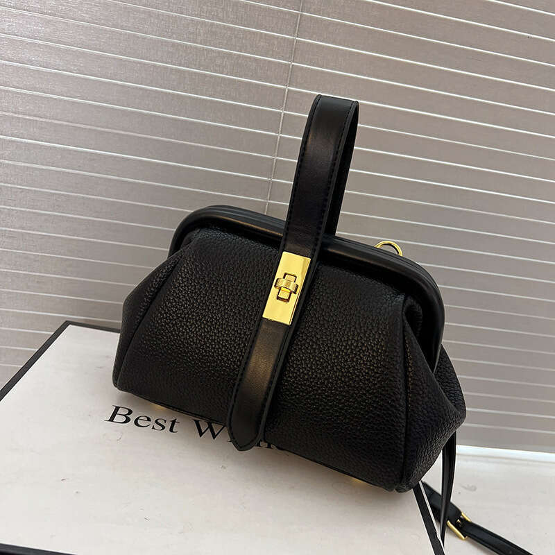 New Bags High-Quality Lychee Pattern Single Shoulder Crossbody Handbag Personality Versatile Handheld Women's Bag